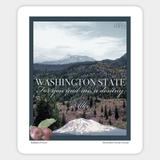 Washington State Poster Art Sticker